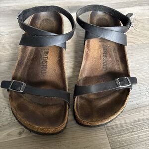 Birkenstock Daloa Sandals Womens Black Slip On Ankle Strap Casual Shoes Size 41